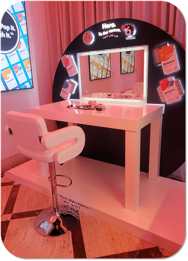 Hero event table and chair setup